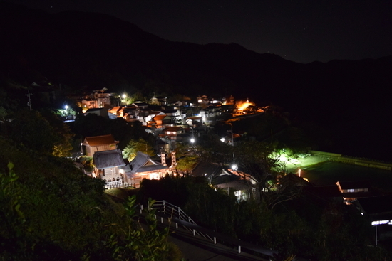 10.18日夜 魚瀬八神神社で神楽上演